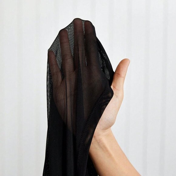 Black Sexy Women's Mesh Top - Picture 8 of 8